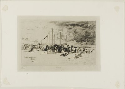 En byge ved Trouville af Felix Hilaire Buhot