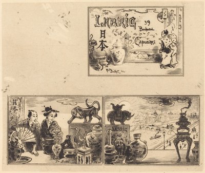 Labrics adresse, 1876. af Felix Hilaire Buhot