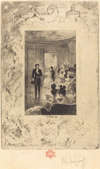 I Promessi Sposi The Troloved, 18791880. af Felix Hilaire Buhot