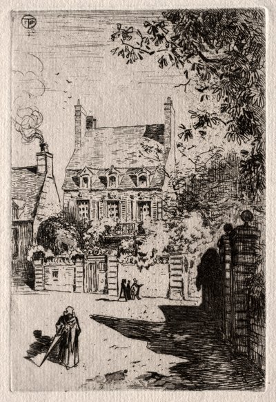 I provinsen: Huset i Orléans, ca. 1875. af Felix Hilaire Buhot