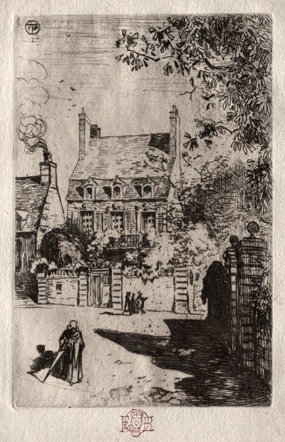I provinsen: Huset i Orléans, ca. 1875. af Felix Hilaire Buhot