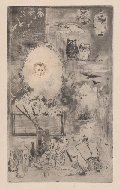 Japansk dåb, 1887. af Felix Hilaire Buhot