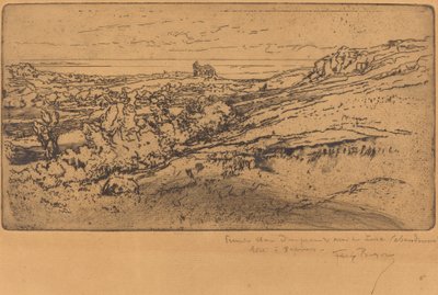 Saint-Michel-kapellet i Estre (anden version) af Felix Hilaire Buhot