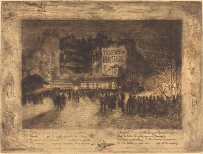 Place des Martyrs og Jailhouse Tavern af Felix Hilaire Buhot