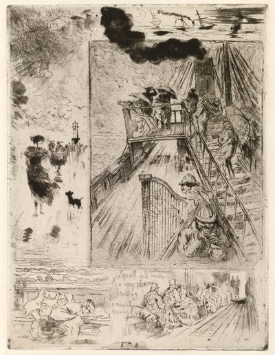 La Traversee Passagen, 1879-1885. af Felix Hilaire Buhot