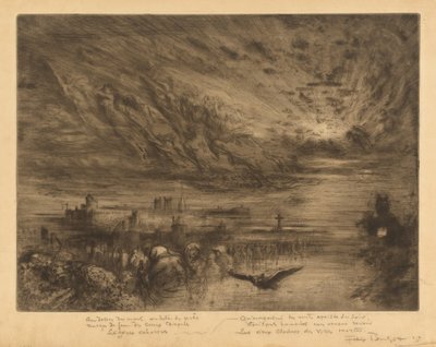 Les Esprits des Villes Mortes (Ånder fra de dødes byer) af Felix Hilaire Buhot
