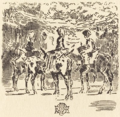 Luchons små æsler, 1873. af Felix Hilaire Buhot