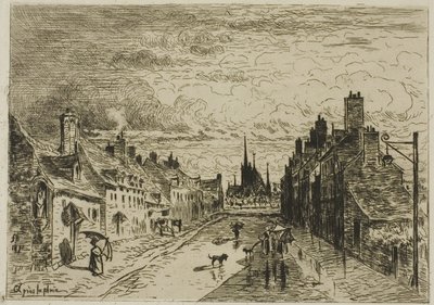 Min lille by af Felix Hilaire Buhot