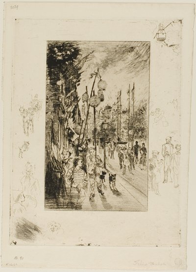 National helligdag af Felix Hilaire Buhot