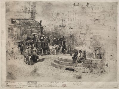 Place Pigalle i 1878 af Felix Hilaire Buhot