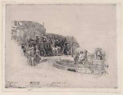 Place Pigalle i 1878, 1878-98. af Felix Hilaire Buhot