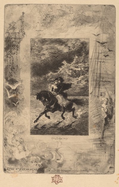 Ryno et Hermangarde Ryno og Hermangarde, 1847-1898. af Felix Hilaire Buhot