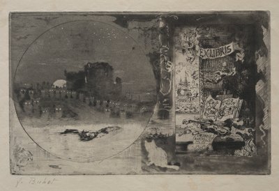 Uglenes Slot, 1887. af Felix Hilaire Buhot