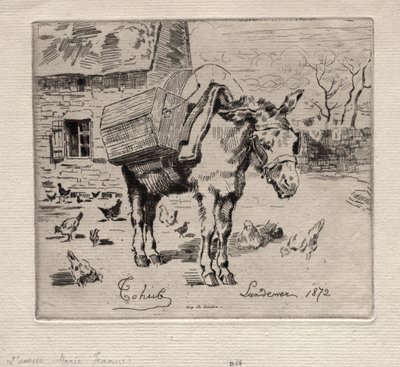 Muldyret, Marie-Jeanne, 1872. af Felix Hilaire Buhot