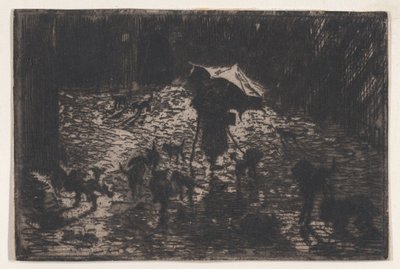 The Night Prowlers Les Noctambules, 1865-98. af Felix Hilaire Buhot