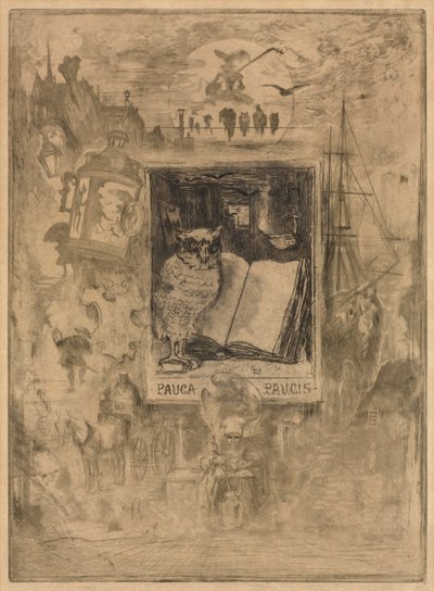 Uglen, 1883. af Felix Hilaire Buhot