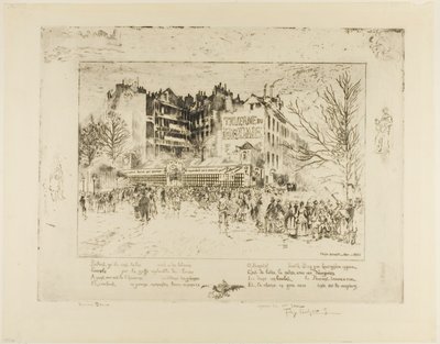 Place des Martyrs og Jailhouse Tavern af Felix Hilaire Buhot