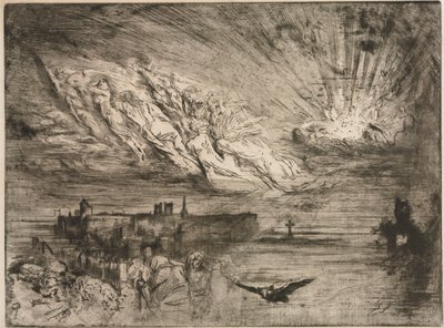 Ånderne fra de dødes byer, 1885. af Felix Hilaire Buhot