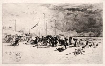 Squall ved Trouville af Felix Hilaire Buhot