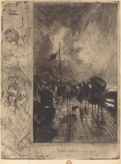 En landing i England Landing i England, 1879. af Felix Hilaire Buhot