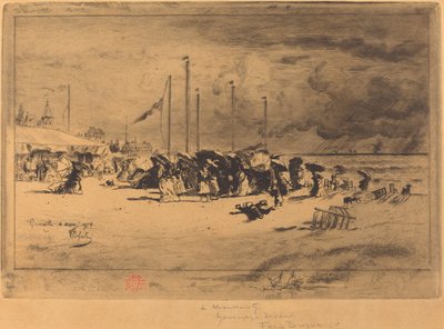 Squall ved Trouville af Felix Hilaire Buhot