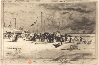 Squall ved Trouville af Felix Hilaire Buhot