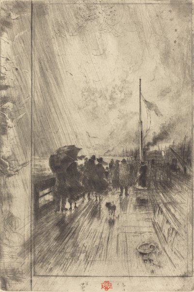 En mole i England, 1879. af Felix Hilaire Buhot