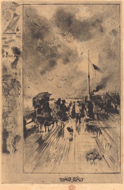 En mole i England, 1879. af Felix Hilaire Buhot