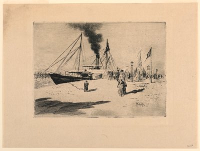 Kastet mod Trouville af Felix Hilaire Buhot