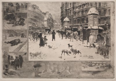 Vinter i Paris, 1879. af Felix Hilaire Buhot
