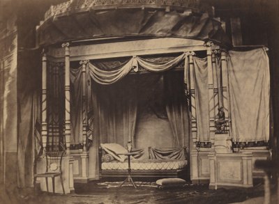 Soveværelse udstillet på Verdensudstillingen i Paris i 1855,1855 (foto) af Félix Jacques Antoine Moulin