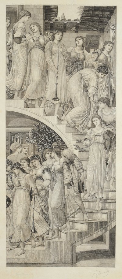 The Golden Stairs, efter Sir Edward Coley Burne-Jones af Felix Jasinski