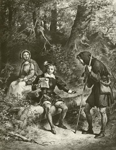 Som du kan lide det. Akt IV - Scene III (dybtryk) af Felix Octavius Carr Darley