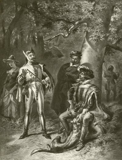 Som du kan lide det. Akt V-Scene IV (dybtryk) af Felix Octavius Carr Darley