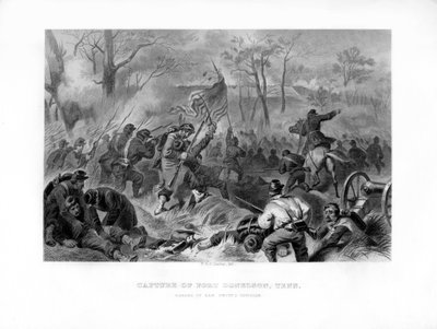 Anklager for General Smiths Division, Capture of Fort Donelson, Tennessee, 1862-1867. af Felix Octavius Carr Darley