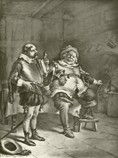 Første del Kong Henrik IV. Akt III, Scene III (dybtryk) af Felix Octavius Carr Darley