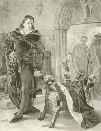 Hamlet. Akt I, Scene II (dybtryk) af Felix Octavius Carr Darley