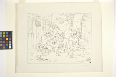 Illustrationer af Rip Van Winkle, plade 3 (litografi) af Felix Octavius Carr Darley