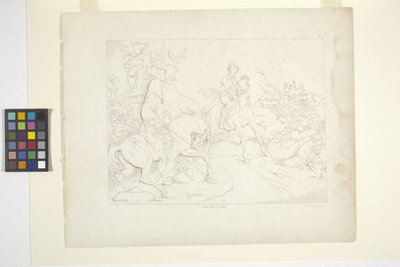 Illustrationer af legenden om Sleepy Hollow, plade 5 (litografi) af Felix Octavius Carr Darley