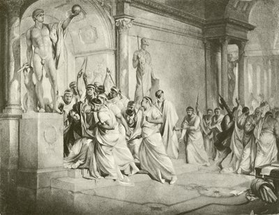 Julius Cæsar. Akt III - Scene I (dybtryk) af Felix Octavius Carr Darley