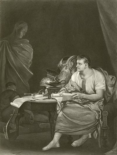 Julius Cæsar. Akt IV, Scene III (dybtryk) af Felix Octavius Carr Darley