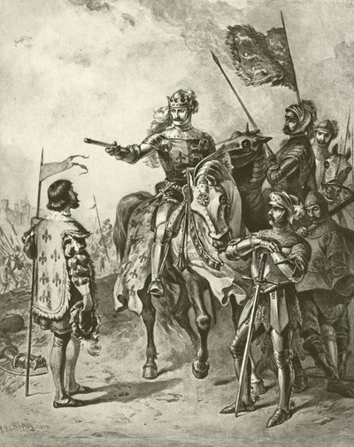 Kong Henry Fifth V. Act IV, Scene VII (dybtryk) af Felix Octavius Carr Darley