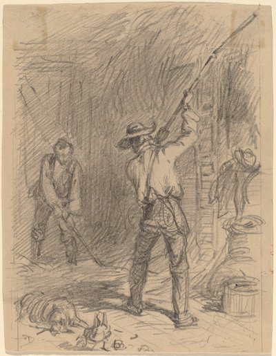 Mand flagrende af Felix Octavius Carr Darley