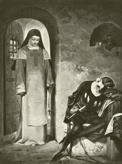 Mål for mål. Akt III, Scene I (dybtryk) af Felix Octavius Carr Darley