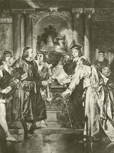 Købmand af Venedig. Akt IV - Scene I (dybtryk) af Felix Octavius Carr Darley