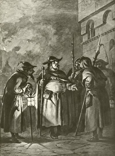 Meget ståhej om ingenting. Akt III, Scene III (dybtryk) af Felix Octavius Carr Darley