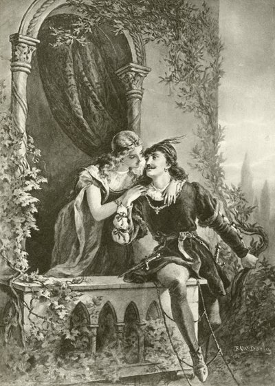 Romeo og Julie. Akt III - Scene V (dybtryk) af Felix Octavius Carr Darley