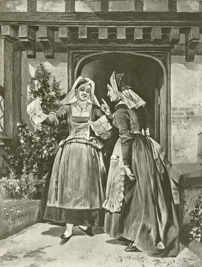 De glade koner fra Windsor. Akt II, Scene I (dybtryk) af Felix Octavius Carr Darley