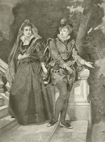 Tolvte nat. Akt III, Scene IV (dybtryk) af Felix Octavius Carr Darley