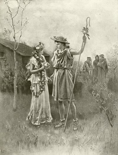 Vinterens fortælling. Akt IV, Scene III (dybtryk) af Felix Octavius Carr Darley